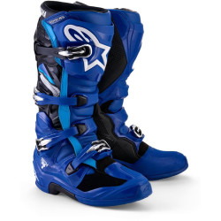 Boty TECH 7 YAMAHA kolekce, ALPINESTARS (modrá/bílá/černá) 2026