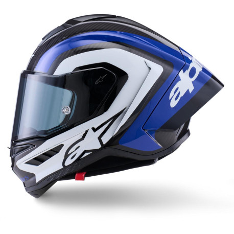 Přilba SUPERTECH R10 ARIUS, ALPINESTARS (karbon/modrá/bílá) 2026