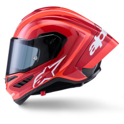 Přilba SUPERTECH R10 ARIUS, ALPINESTARS (červená fluo/červená/karbon/bílá) 2026