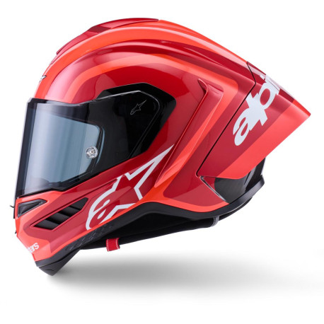 Přilba SUPERTECH R10 ARIUS, ALPINESTARS (červená fluo/červená/karbon/bílá) 2026