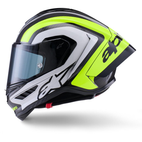 Přilba SUPERTECH R10 ARIUS, ALPINESTARS (karbon/žlutá fluo/bílá) 2026