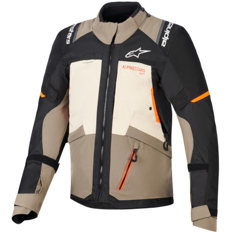 Bunda ANDES V4 DRYSTAR, ALPINESTARS (krémová/světle hnědá/černá/oranžová fluo) 2026