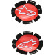 Slidery GP PLUS, ALPINESTARS (červené/bílé) 2026