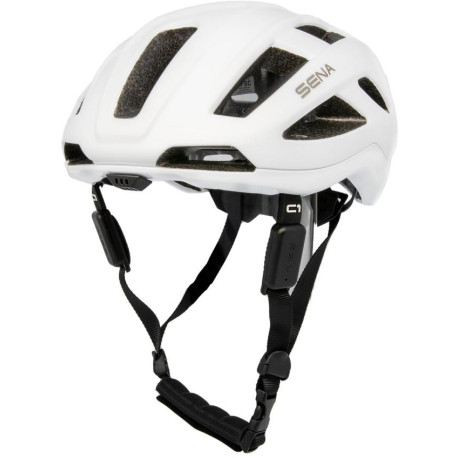 Cyklo přilba s headsetem C1, SENA (matná bílá)