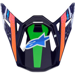 Kšilt pro přilby SUPERTECH S-M10 limitovaná edice RECORDS, ALPINESTARS (šedá/multikolor) 2026