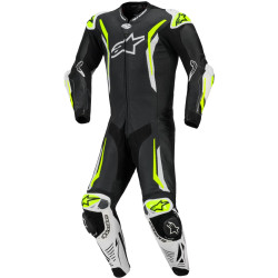 Jednodílná kombinéza GP TECH V5, ALPINESTARS (černá/bílá/žlutá fluo) 2026