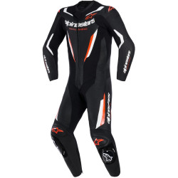 Jednodílná kombinéza GP FORCE V2, ALPINESTARS (černá/bílá/červená fluo) 2026