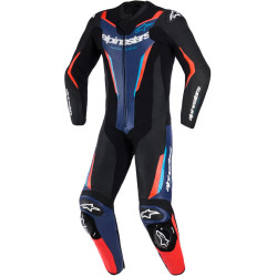 Jednodílná kombinéza GP FORCE V2, ALPINESTARS (černá/modrá/červená fluo) 2026