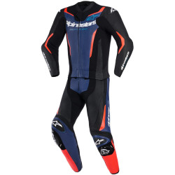 Dvoudílná kombinéza GP FORCE V2, ALPINESTARS (černá/modrá/červená fluo) 2026