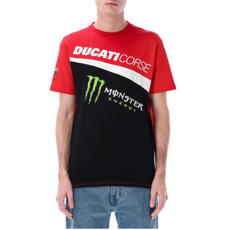 Triko DUCATI CORSE - MONSTER ENERGY (černá, červená)