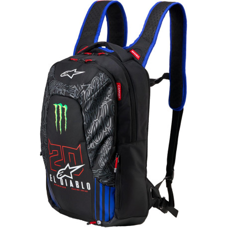 Batoh CITY HUNTER V2 FQ20 MONSTER kolekce, ALPINESTARS (černá/červená fluo/modrá/zelená, objem 22 l) 2026