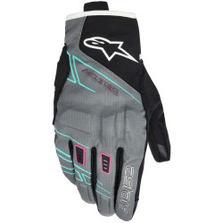 Rukavice STELLA MOBLAST WATERPROOF, ALPINESTARS, dámské (šedá/černá/růžová fluo/tyrkysová/bílá) 2026