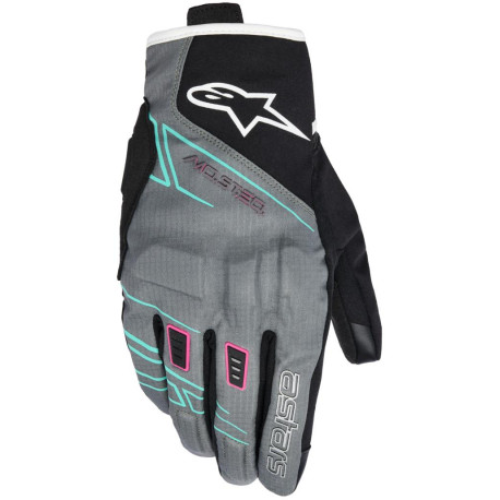 Rukavice STELLA MOBLAST WATERPROOF, ALPINESTARS, dámské (šedá/černá/růžová fluo/tyrkysová/bílá) 2026