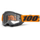 ACCURI 2, 100% ENDURO Moto brýle oranžové, čiré Dual plexi