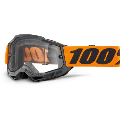 ACCURI 2, 100% ENDURO Moto brýle oranžové, čiré Dual plexi