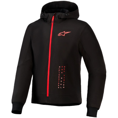 Bunda RADIUM TECH HOODIE, ALPINESTARS (černá/červená) 2026