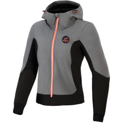 Bunda STELLA RADIUM TECH HOODIE, ALPINESTARS, dámská (tmavě šedá/černá/růžová) 2026