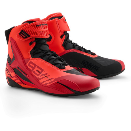 Boty FASTER-4 MM93 kolekce, ALPINESTARS (červená fluo/červená/černá) 2026