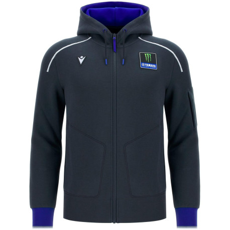 Mikina na zip s kapucí TRAVEL, Monster Energy Yamaha (antracit)
