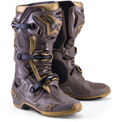 Boty TECH 10 limitovaná edice AIR GOLD, ALPINESTARS (hnědá/zlatá) 2026