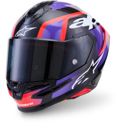 Přilba S-R7 LUMEN, ALPINESTARS (černá/fialová/červená fluo/bílá) 2026