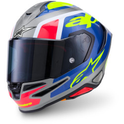 Přilba S-R7 LUMEN, ALPINESTARS (stříbrná/černá/růžová/žlutá fluo) 2026