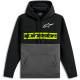 Mikina PARALLEL HOODIE, ALPINESTARS (černá/šedá)