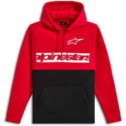 Mikina PARALLEL HOODIE, ALPINESTARS (červená/černá)