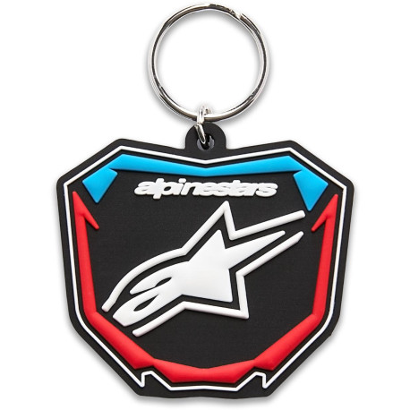 Klíčenka PLATE, ALPINESTARS (černá/modrá/červená)