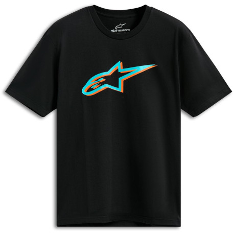 Triko AGELESS SHADOW CSF, ALPINESTARS (černá/tyrkysová)