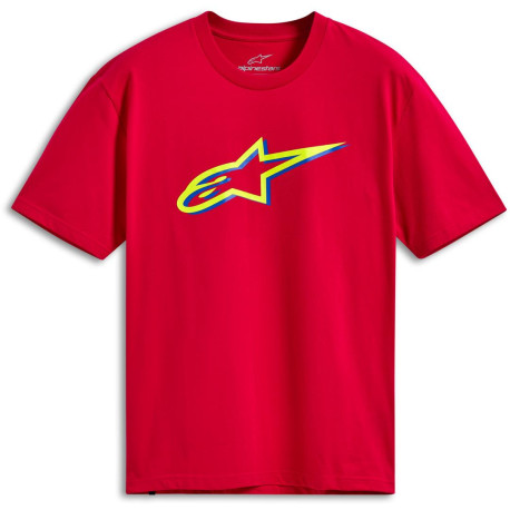 Triko AGELESS SHADOW CSF, ALPINESTARS (červená/žlutá fluo)