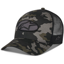 Kšiltovka OBLIQUE CAMO TRUCKER, ALPINESTARS (černá camo/černá)