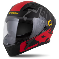 Moto přilba Cassida Orbit Multivers černá matná/červená/šedá/žlutá - VÝPRODEJ