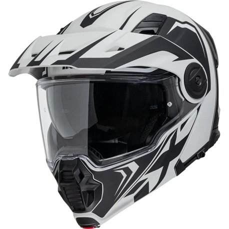 Výklopná enduro helma iXS VENTURE 1.0 MIPS světle šedá-matně černá - VÝPRODEJ